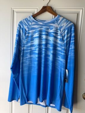 Silver Bait Men’s Long-Sleeve Blue Performance Shirt